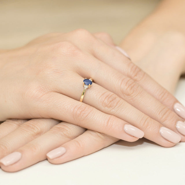 Inel Aur 14k cu Safir 0.70 ct