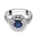 Inel Aur 14K cu Safir 1.00 ct si Diamante Naturale 0.37 ct