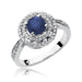 Inel Aur 14K cu Safir 1.00 ct si Diamante Naturale 0.37 ct
