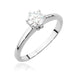 Inel Aur 14K cu White Sapphire 0.60 ct si Diamante Naturale 0.04 ct