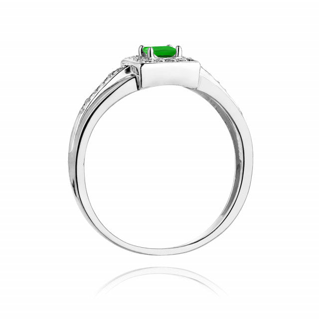 Inel Aur 14K cu Smarald 0.15 ct