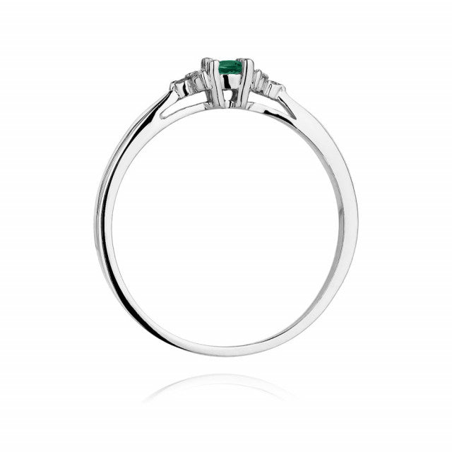 Inel Aur 14K cu Smarald 0.15 ct