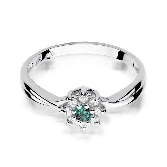 Inel Aur 14K cu Smarald 0.15 ct