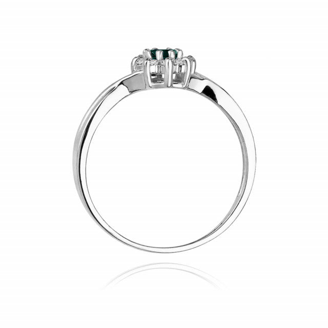 Inel Aur 14K cu Smarald 0.15 ct
