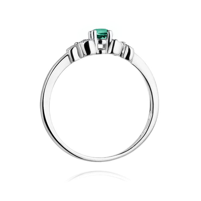 Inel Aur 14K cu Smarald 0.15 ct