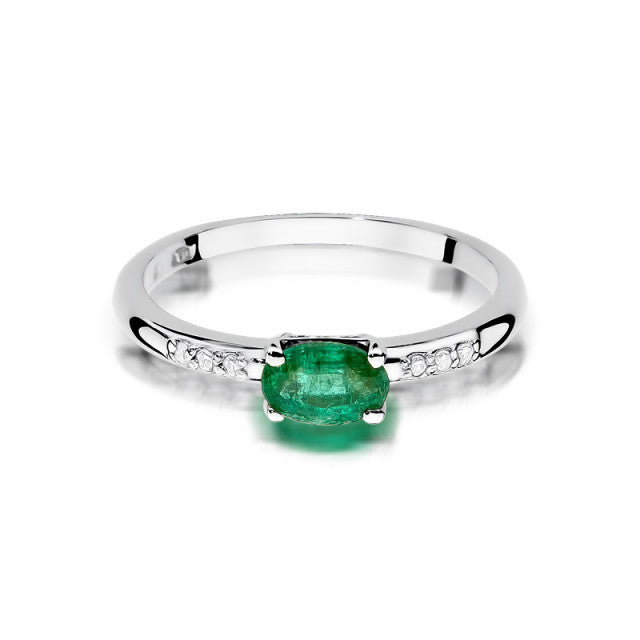 Inel Aur 14K cu Smarald 0.40 ct