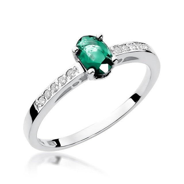 Inel Aur 14K cu Smarald 0.40 ct