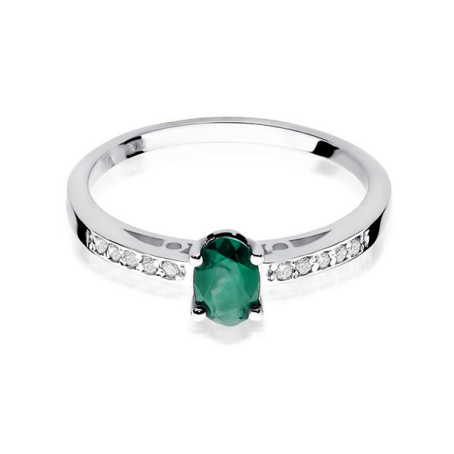 Inel Aur 14K cu Smarald 0.40 ct