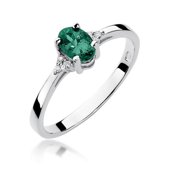 Inel Aur 14K cu Smarald 0.40 ct