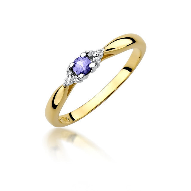 Inel Aur 14K cu Tanzanit 0.15 ct