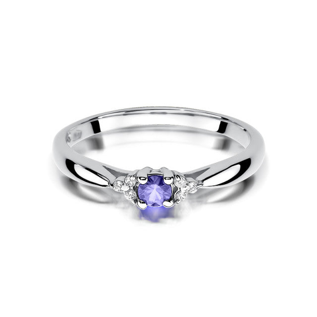 Inel Aur 14K cu Tanzanit 0.15 ct