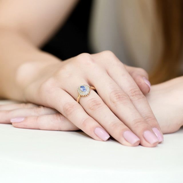 Inel Aur 14K cu Tanzanit 0.40 ct