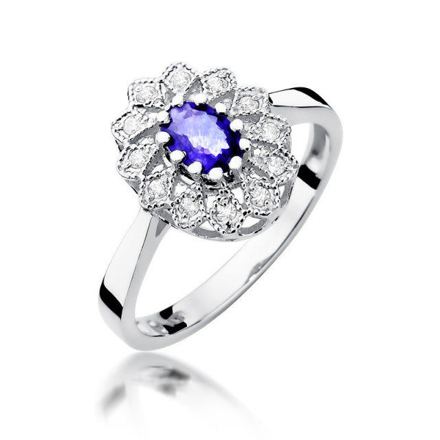 Inel Aur 14K cu Tanzanit 0.40 ct