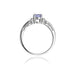 Inel Aur 14K cu Tanzanit 0.50 ct si Diamante Naturale 0.02 ct