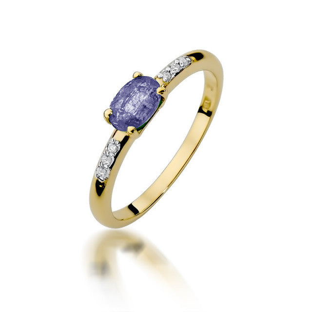 Inel Aur 14K cu Tanzanite 0.40 ct