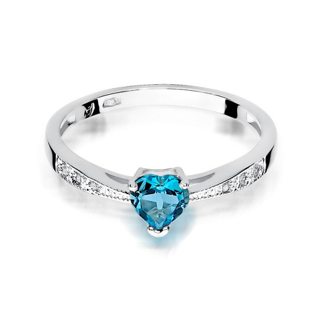 Inel Aur 14K cu Topaz 0.30 ct