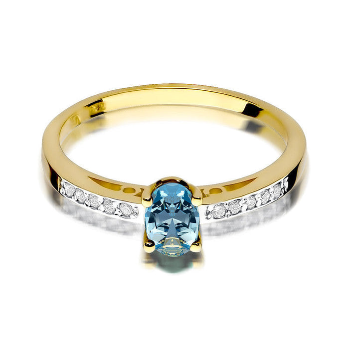 Inel Aur 14K cu Topaz 0.50 ct