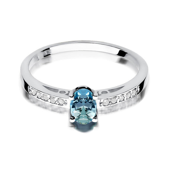 Inel Aur 14K cu Topaz 0.50 ct