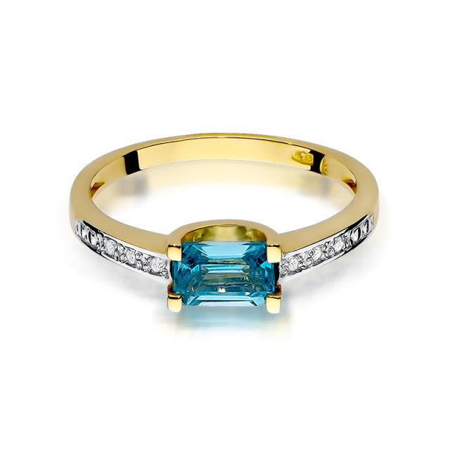 Inel Aur 14K cu Topaz 0.65 ct