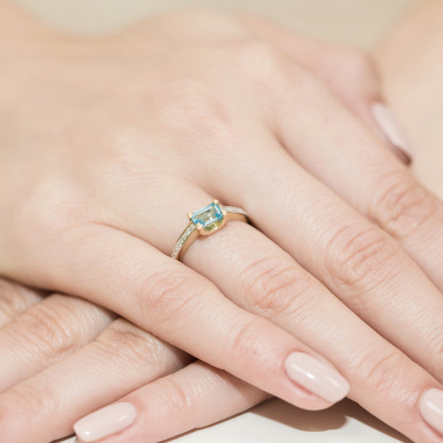 Inel Aur 14K cu Topaz 0.65 ct