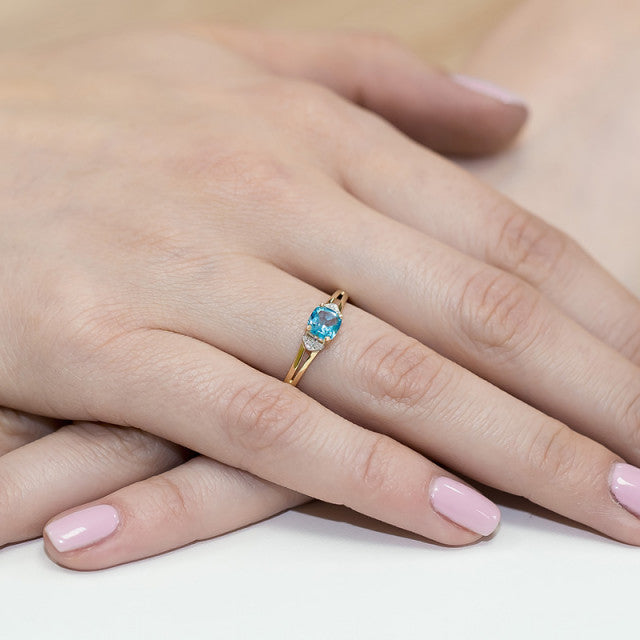 Inel Aur 14K cu Topaz 0.70 ct