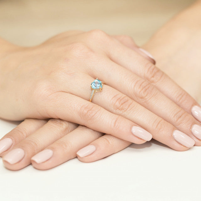 Inel Aur 14K cu Topaz 1.20 ct