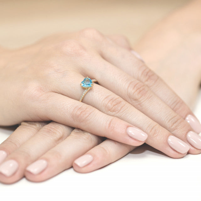 Inel Aur 14K cu Topaz 1.20 ct