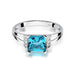 Inel Aur 14K cu Topaz 1.40 ct si Diamante Naturale 0.03 ct