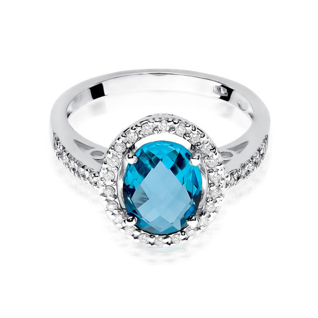 Inel Aur 14K cu Topaz 1.70 ct