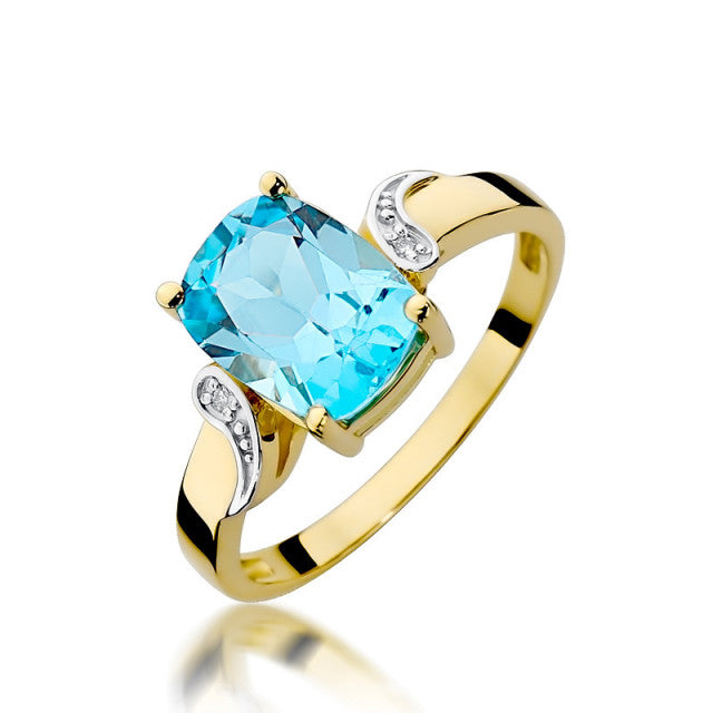 Inel Aur 14K cu Topaz 2.40 ct