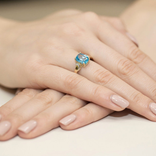 Inel Aur 14K cu Topaz 2.40 ct