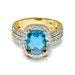 Inel Aur 14k cu Topaz 3.00 ct