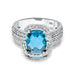 Inel Aur 14K cu Topaz Swiss 3.00 ct si Diamante Naturale 0.32 ct