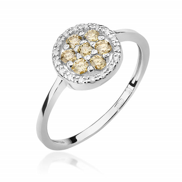 Inel Aur 14K cu Diamante Naturale Maro 0.44 ct