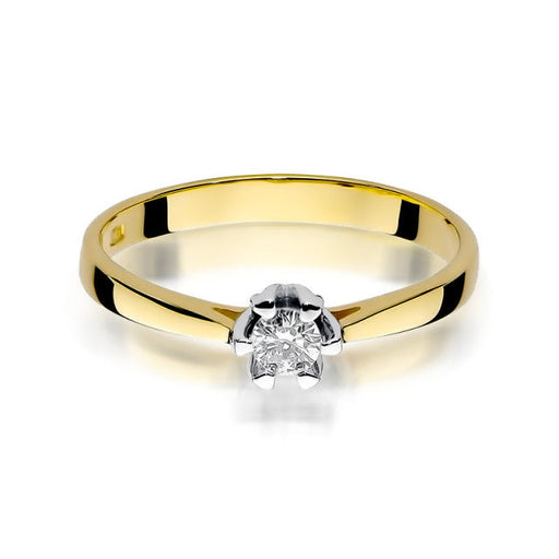 Inel Aur 14k cu Diamant Natural 0.12 ct