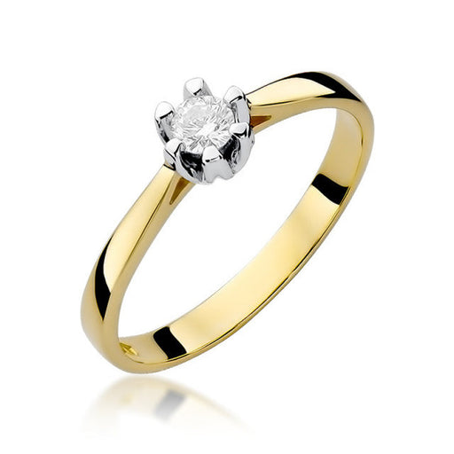 Inel Aur 14k cu Diamant Natural 0.12 ct