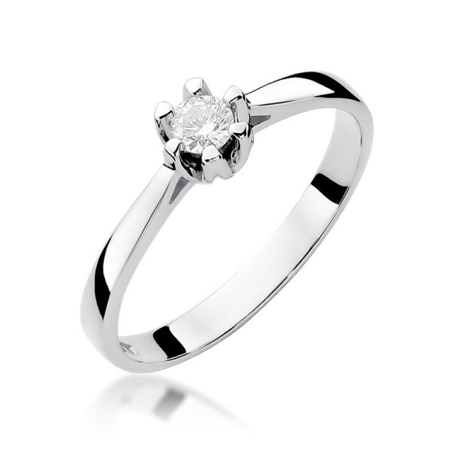 Inel Aur 14K cu Diamant Natural 0.12 ct