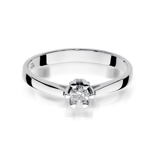 Inel Aur 14k cu Diamant Natural 0.12 ct