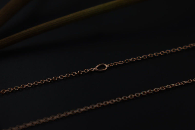 Lant Forzatina Argint 925, placat cu aur roz, lungime 45cm+3cm,extensie forzatina