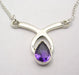 Lantisor Argint 925 cu Ametist, 44.6 cm lungime