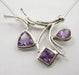 Colier Argint 925 cu Ametist 47 cm lungime