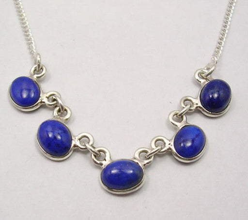 Lantisor Argint 925 cu Lapis Lazuli 42.6 cm lungime