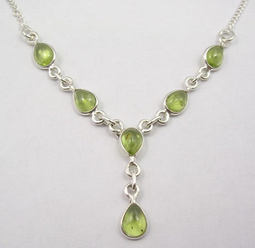 Lantisor Argint 925 cu Peridot 47.5 cm lungime