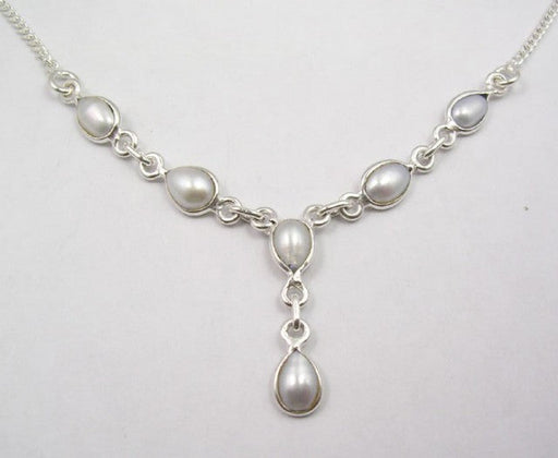 Lantisor Argint 925 cu Perla FreshWater 47.5 cm lungime