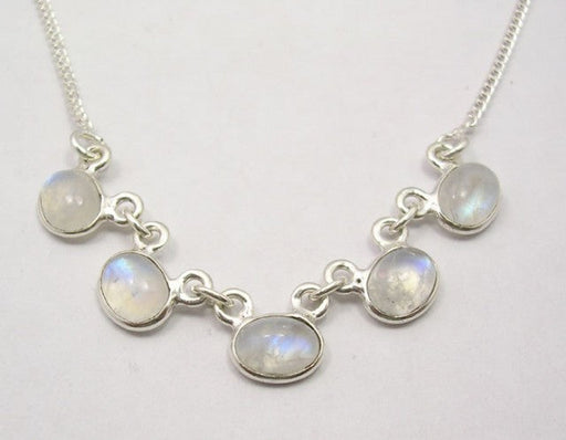 Lantisor Argint 925 cu Piatra Lunii 42.6 cm lungime