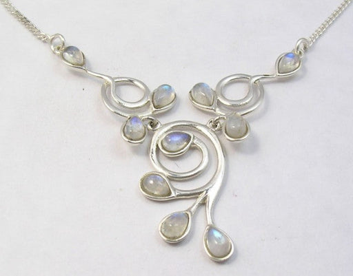 Lantisor Argint 925 cu Piatra Lunii 42,7 cm lungime