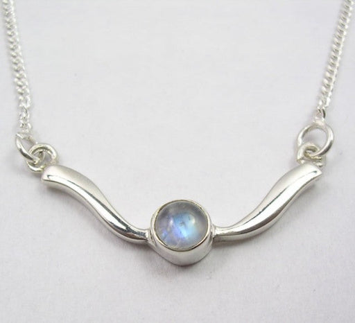 Lantisor Argint 925 cu Piatra Lunii 45 cm lungime