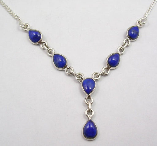 Lantisor Argint 925 Lapis Lazuli 47.5 cm lungime