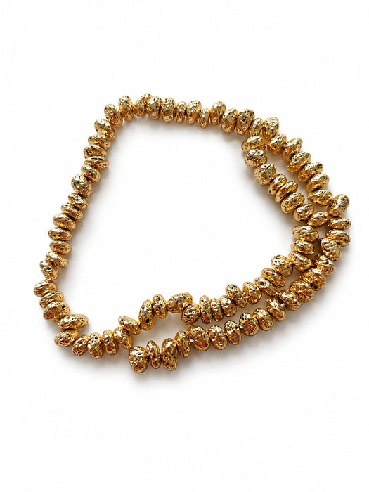 Sirag Lava placat rose gold forme neregulate 7-8 mm