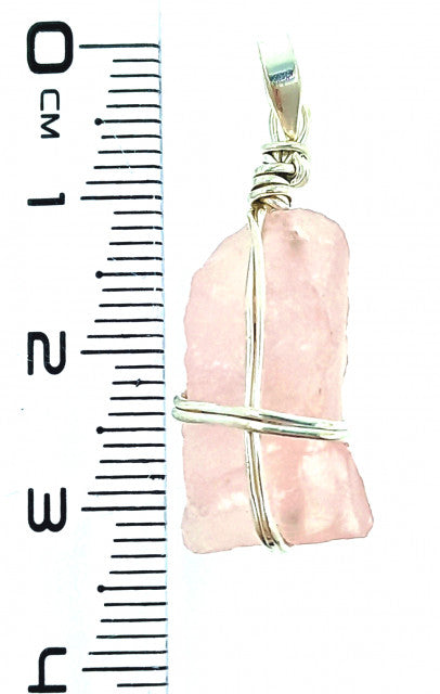 Pandant Argint cu Cuart Roz